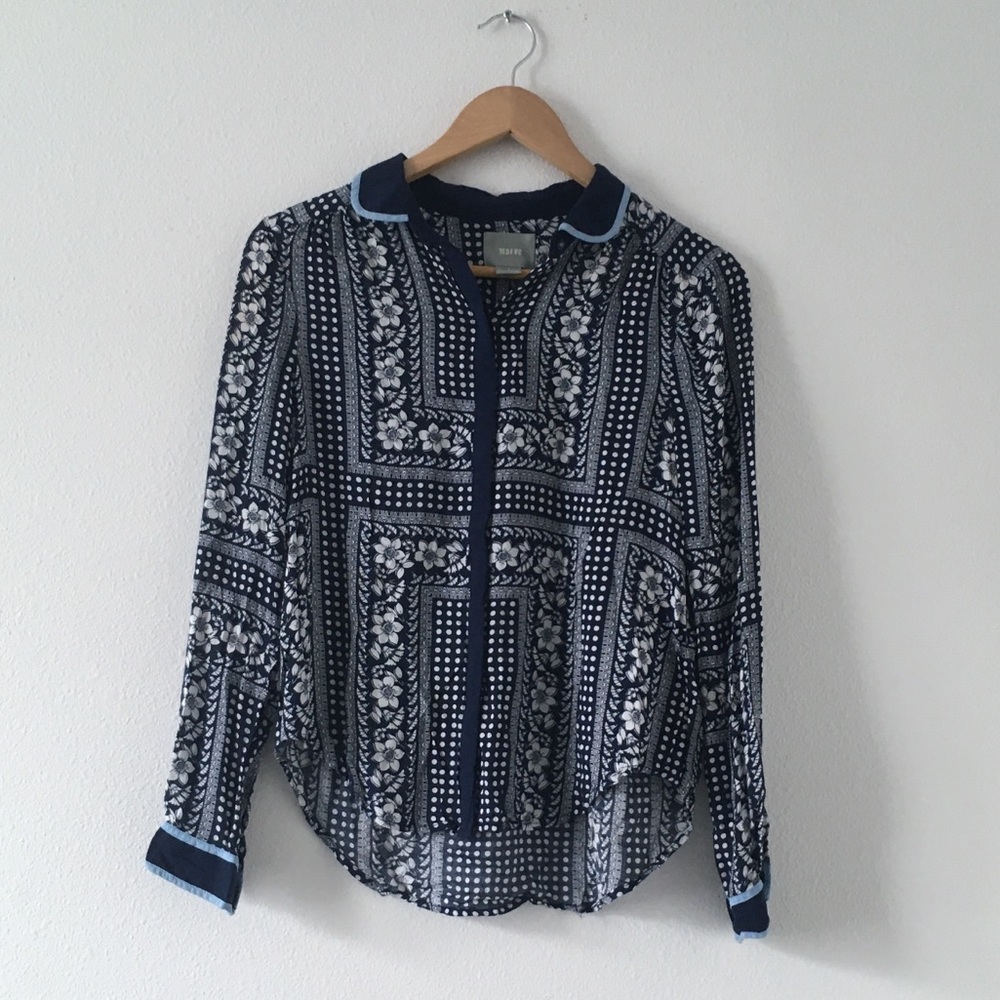 Maeve Anthropologie Floral Blouse